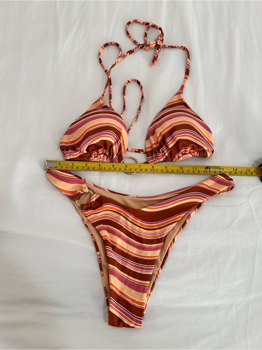 Princess Polly Layla Bikini Set in Brown size S - Picture 2 of 5